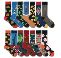 Chaussettes Fantaisie pour Hommes, Imprimées Intégralement, Logo Personnalisé, Fruits, Animaux, Alimentation, Nouveauté, Multistyles, Faible QMC et Économiques