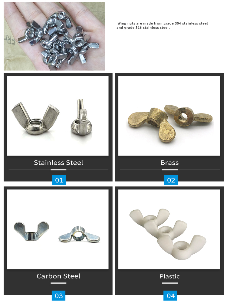 40PCS 304 Stainless Steel Wing Nuts M3 M4 M5 M6 Butterfly - View #7