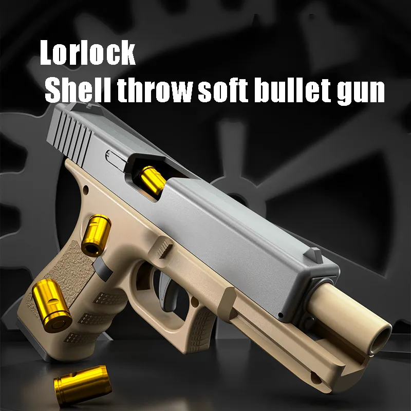 مسدس لعبة للأطفال محاكاة لعبة للرصاص الناعم بتحميل آلي G18 Glock linkage آلة تعليق فارغة