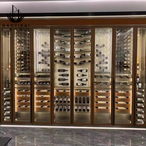 Tùy chỉnh thiết kế thanh đồ nội thất nhà dẫn ánh sáng thép không gỉ Kính Hầm Rượu hiển thị tủ rượu - Product Image 5