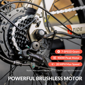 Vélo électrique <span class=keywords><strong>pliable</strong></span>, moteur de 1000 W de puissance maximale, autonomie de 45 milles, pneus larges 20x3, Shimano 7 vitesses, vélo électrique - Product Image 4