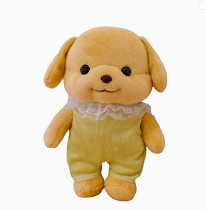 Jouets en peluche chiens Poodle à quatre membres articulés, en coton PP, série Golden Retriever, figurines familiales, série fille et bébé, Calico Stress - Product Image 1