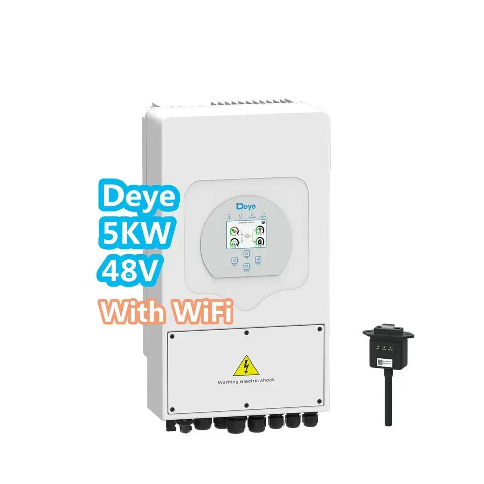 ソーラーインバーターDeye5KW 48Vハイブリッド単相インバーターSUN-5K-SG04LP3-EU WiFiモジュール付きより速い配達