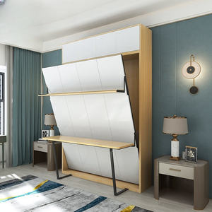 Venta al por mayor de calidad superior cama Murphy Horizontal con doble capa de escritorio muebles cama de pared para la venta - Product Image 1