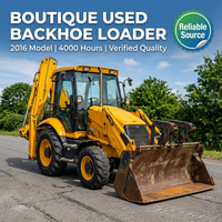 Chargeuse-pelleteuse JCB-3CX d'occasion à double fonction, 7,8 tonnes, paire de godets de 0,84 m³, chargement frontal et creusement arrière pour diverses tâches de construction