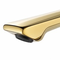 Robinet de lavabo moderne de luxe doré, mitigeur monocommande eau chaude et froide pour salle de bain, idéal pour hôtels, appartements et projets de salle de bain