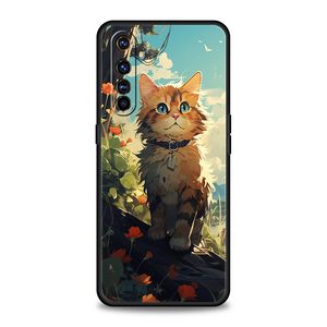 Dessin animé beau chat Art mode coque de téléphone pour Realme 12 11 10 9 8 5G 7 6 GT5 GT3 <span class=keywords><strong>GT2</strong></span> Pro C21 C11 C25 C35 GT <span class=keywords><strong>Neo</strong></span> 2 3 3T 5 couverture - Product Image 5