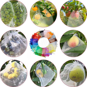 Sacs en filet anti-insectes QIAN LI pour fraises, raisins, figues, avec cordon de serrage, protection des fruits, filet de jardinage - Product Image 3