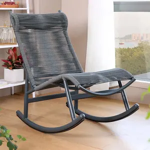New Style Patio Outdoor Furniture Rattan Rocking Chair Garden Leisure Aluminum Chair