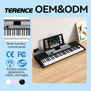 <span class=keywords><strong>Piano</strong></span> numérique portable Terence SP611, clavier à 61 touches avec écran LED, 24 morceaux de démonstration, 128 rythmes et sons, instrument de musique électronique en plastique - Product Image 1