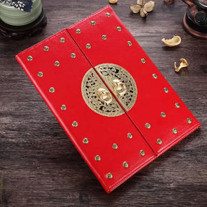 <span class=keywords><strong>Menu</strong></span> di matrimonio classico in lino personalizzato con <span class=keywords><strong>Design</strong></span> della lista dei vini in stile etnico in stile cinese <span class=keywords><strong>Menu</strong></span> triplo copre il ristorante - Product Image 3