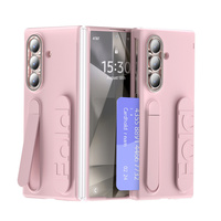 Étui antichoc avec support bracelet, fente pour cartes et protection d'écran intégrée pour Samsung Galaxy Z Fold 7/6/5/4 5G