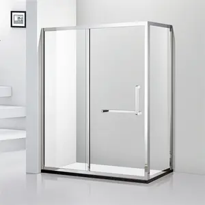 Y-TOP 2023 Shower glass doors standard size side open push slide door system small shower glass doors shower