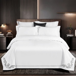 Chất Lượng Cao Soild Thêu Tấm Bông Bộ 4 Miếng Hoặc Có Thể được Tùy Chỉnh Comforter Bộ Đồ Giường Sang Trọng - Product Image 2