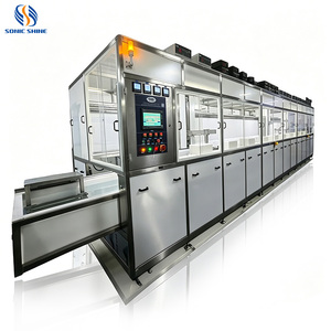 Machine <span class=keywords><strong>de</strong></span> nettoyage ultrasonique industrielle pour <span class=keywords><strong>atelier</strong></span>, ligne <span class=keywords><strong>de</strong></span> <span class=keywords><strong>lavage</strong></span> sous vide entièrement automatique à 7 réservoirs, avec manipulateur PLC et bras <span class=keywords><strong>de</strong></span> transfert - Product Image 1
