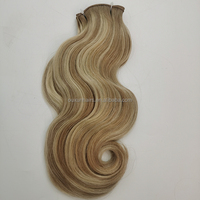 Premium pour Genius Trame Extensions de Cheveux 100% Vierge Remy Russe Cheveux Humains Super Mince Cuticule Intact Double Dessiné Extrémités Épaisses