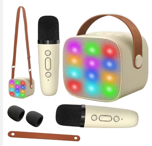 Portable Microphone Wireless Singing Home Party RGB Waterproof Subwoofer Karaoke Speaker Music and Sing Box for Kid