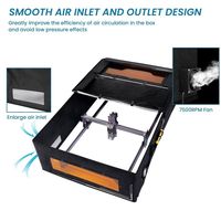 Atomstack FB2 Plus Housse anti-poussière pliable extensible ignifuge anti-poussière anti-fumée Lunettes de protection Boîte de protection pour machine de gravure laser