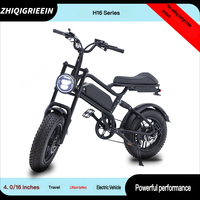 Vélo de montagne électrique pliable à moteur central en acier haute teneur en carbone de 16 pouces, moteur arrière sans balais de 500 W, batterie au lithium 48 V 10,5 Ah