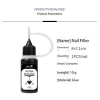 Adhésif professionnel pour ongles 10 ml, colle forte pour patchs d'ongles, accessoires décoratifs en strass et métal, produits DIY pour ongles