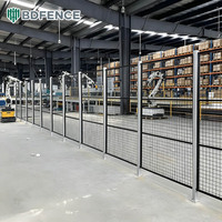 Clôture de protection en acier à faible teneur en carbone avec panneaux en treillis soudé pour cellules d'assemblage automatisées et protection flexible des machines