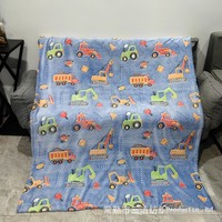 Couverture en flanelle lumineuse double face pour enfants, imprimée de dessins animés, personnalisable