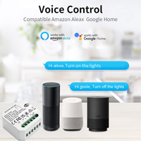 Module de commutation intelligent Wi-Fi 16A pour maison connectée, interrupteur mini intelligent Tuya 2 voies, installation facile, contrôle par application et vocal, relais de commutation