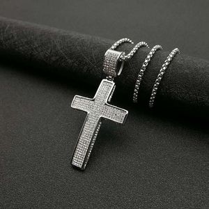 <b>Cross</b> Pendant Necklace Stainless Steel Pave Setting Unisex Gift Jewelry Dongguan Origin - Product Image 3