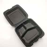 Boîte à lunch de récipient de nourriture à clapet à charnière Portable jetable PP MFPP pour la préparation de repas à emporter Go contenants de nourriture en plastique portables