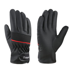 Kış PU iş eldivenleri su geçirmez yüzey ve sıcak polar astar açık emek ve soğuk hava için ayarlanabilir velcro bilek - Product Image 1