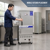Armoire de cuisson à vapeur électrique Baiwin pour riz, équipement de cuisson à la vapeur pour cuisine professionnelle, restaurant, cuisine centrale et restauration