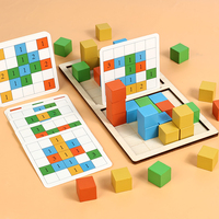 Jeu de construction de blocs Montessori pour deux joueurs, entraînement à la pensée logique, développement de la pensée mathématique, ensemble de blocs de construction amusants