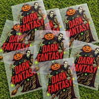 Transferts DTF personnalisés pour Halloween, motifs citrouille, autocollants thermocollants en plastisol PET pour vêtements