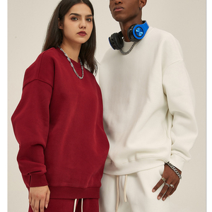 Conjunto de Sudadera y Pantalones Deportivos de Punto para Hombre, Cuello Redondo, Color Sólido, Transpirable, Estampado en Serigrafía, Teñido Liso, para Otoño - Product Image 5