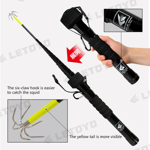 3.0m 4.0m Tige de Carbone <span class=keywords><strong>Télescopique</strong></span> Squid Gaff Avec Squid Jig EGI Bateau Crochet Surfcasting Pêche Gaff harpon lanza saft léger - Product Image 4
