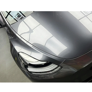 Vinilo para Rotulación de Vehículos PET TPU Fundido HD Gris Grafito Metálico, 1.52X18M/5X60FT, Un Rollo Completo, Pegatinas para Coche, Venta al por Mayor de Fábrica de Foshan - Product Image 1