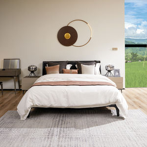 Silla de cama minimalista italiana modelo <span class=keywords><strong>Raka</strong></span>-Carole, cama ligera de cuero de lujo - Product Image 2