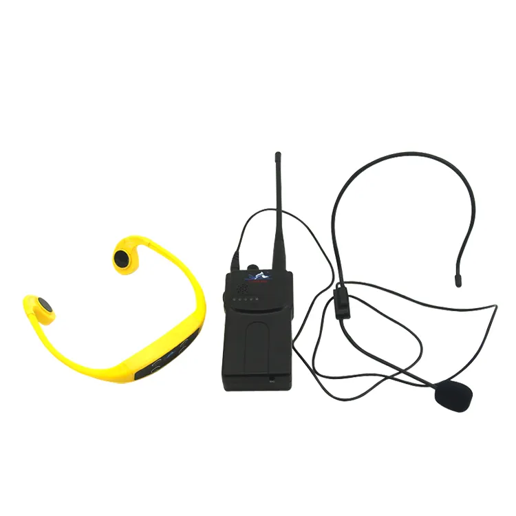 H907j waterproof headphones for swimming with walkie talkie