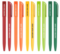 Stylo bille publicitaire en plastique pas cher avec logo personnalisé, stylo cadeau, encre noire macaron, impression UV, pointe 1,0 mm
