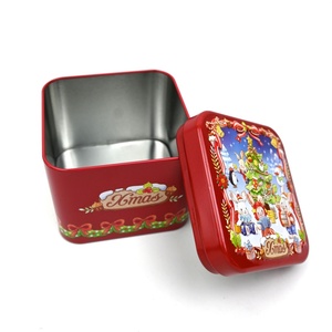 Wholesale Eco-Friendly Recyclable UV Coated Custom <b>Cute</b> Bunny <b>Bear</b> Print Square Tinplate Box Xmas Pastry Biscuit Gift Holiday - Product Image 4