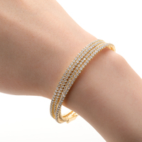 Bruidssieraden 925 zilver meerlaags verstelbare armband met kubieke zirkonia, tennisarmband voor Valentijnsdag- of verjaardagscadeaus