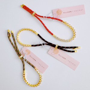 <b>Adjustable</b> Rope Tennis <b>Bracelet</b> With CZ Bezel Stones - Product Image 4