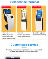Kiosque de terminal de paiement 15.6 21.5 pouces machines de commande automatisées système de ticket de file d'attente d'équipement de supermarché en libre service