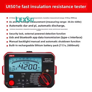 เครื่องทดสอบความต้านทานฉนวนแบบดิจิตอล Lexso Uni-t Ut501e รุ่นวัดค่าได้รวดเร็ว - Product Image 5