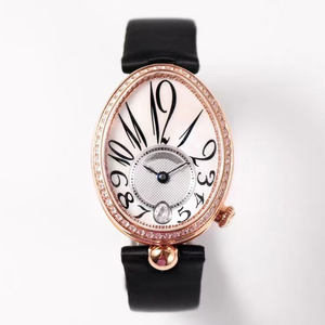 Reloj de Pulsera Femenino de Alta Calidad, con Bisel de Diamantes, Oro Rosa, Esfera Blanca Ovalada, Mecánico Automático de Alta Precisión - Product Image 1
