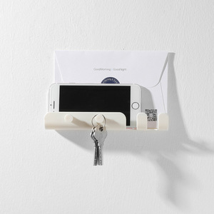 Creative Phone <b>Tablet</b> <b>Stand</b> With 4 Hooks For Kitchen Bedroom Storage Blue Apricot Color - Product Image 4