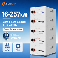 Rak Kotak Baterai Tegangan Tinggi 51.2V 200Ah Lifepo4 Paket Baterai Lithium 40kwh 20kwh 30kwh 314ah Baterai Lithium Iron Phosphate