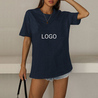 T-shirt manches courtes col rond pour femme, ample et respirant, en coton, décontracté, pour l'été, livraison directe
