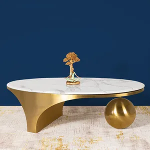 Table basse d'acier inoxydable de nouvelle collection pour l'application d'appartement d'hôtel de salle à manger de chambre à coucher de salon - Product Image 3