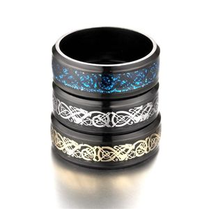 도매 변색 무료 316L 스테인레스 스틸 드래곤 곡물 반지 보석 여성용 남성용 - Product Image 3